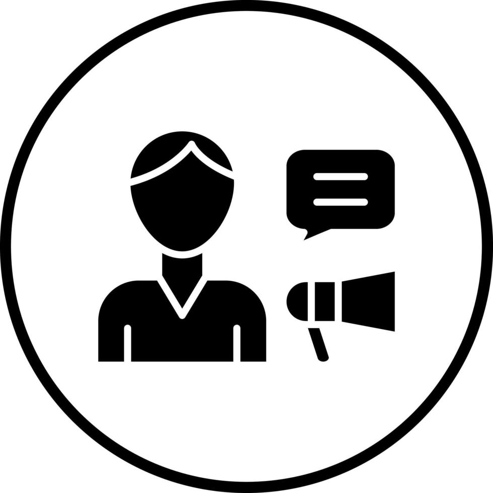 PR Specialist Male Vector Icon Style