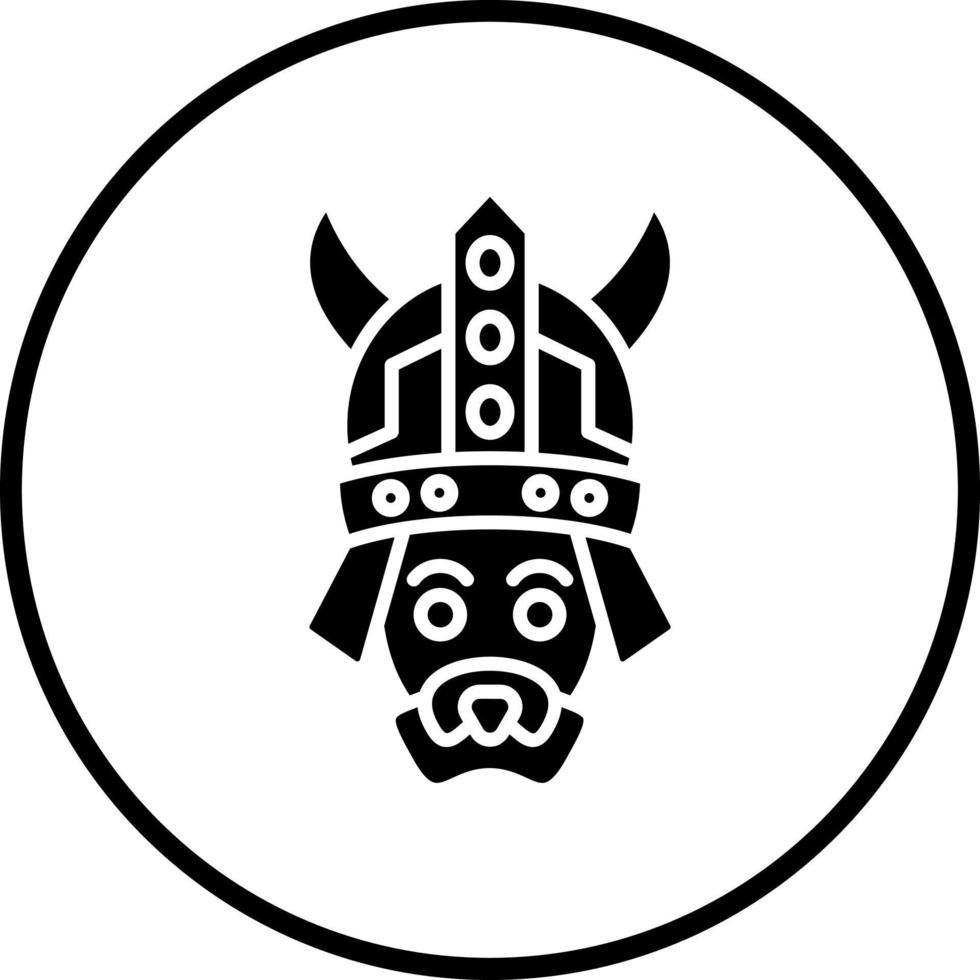 Viking Hunting Dog Vector Icon Style