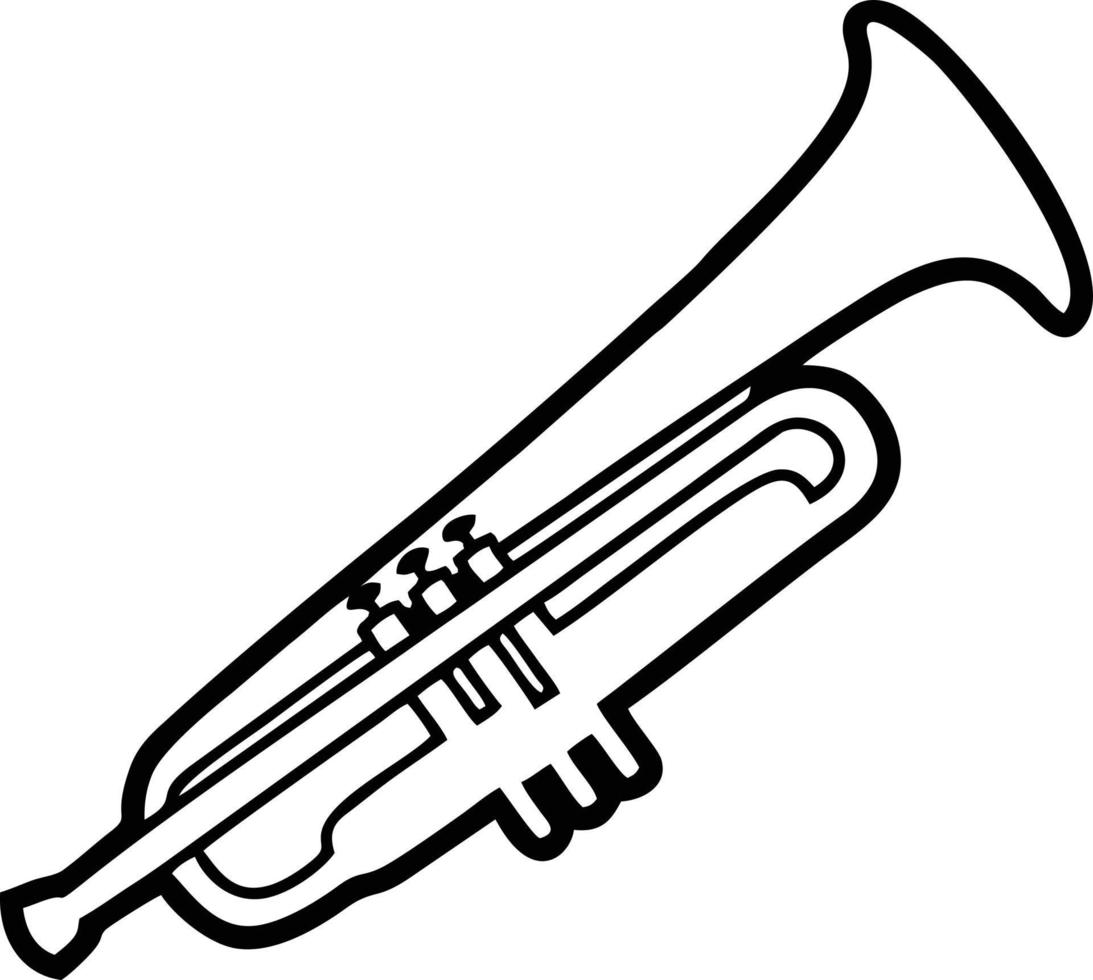 trumpet instrument icon symbol design vector image. Illustration of musical trumpet horn vector design image. EPS 10