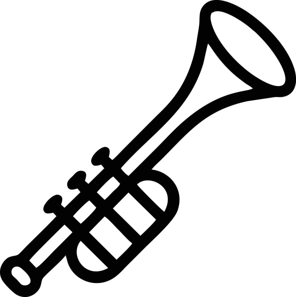 trumpet instrument icon symbol design vector image. Illustration of musical trumpet horn vector design image. EPS 10