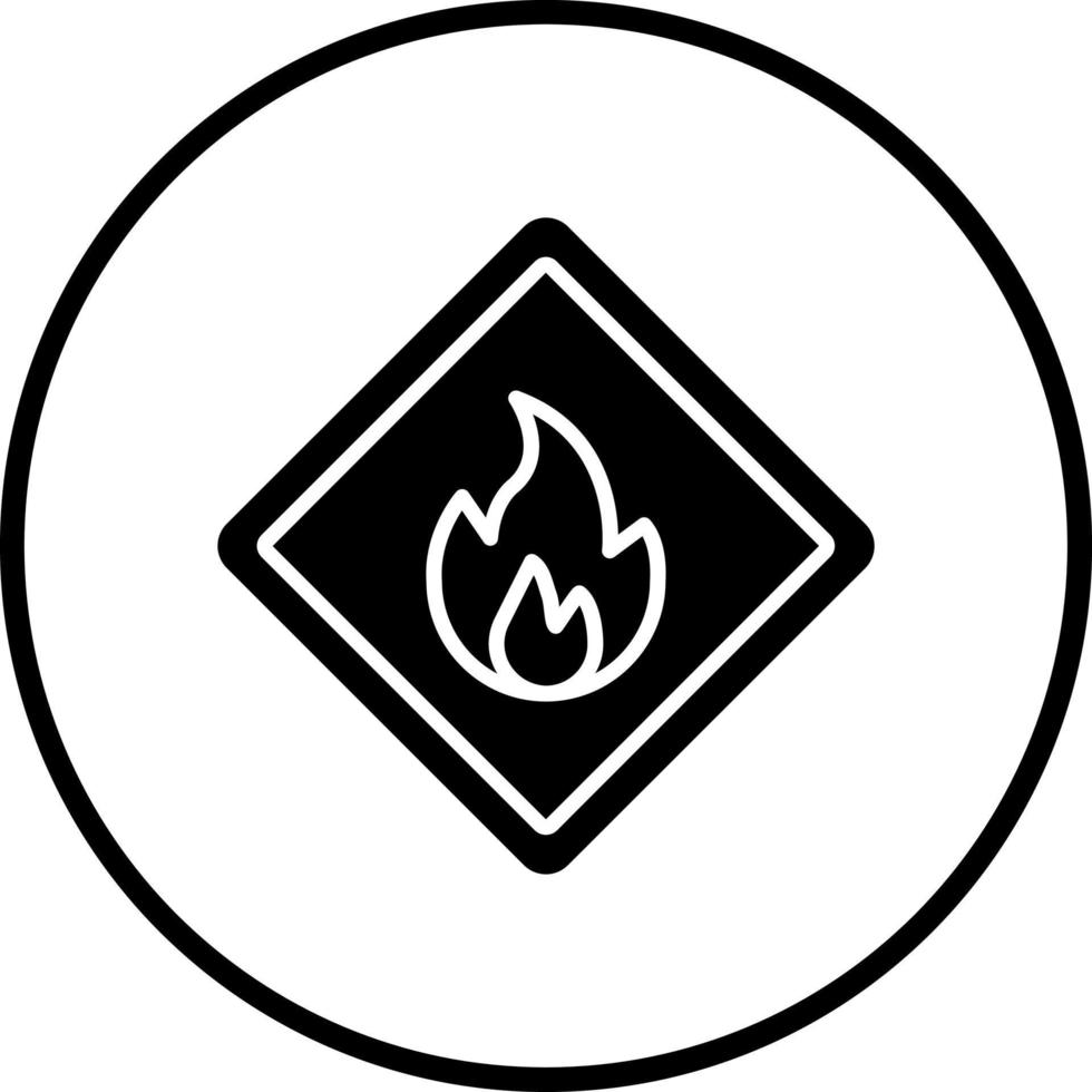 Fire Hazard Vector Icon Style
