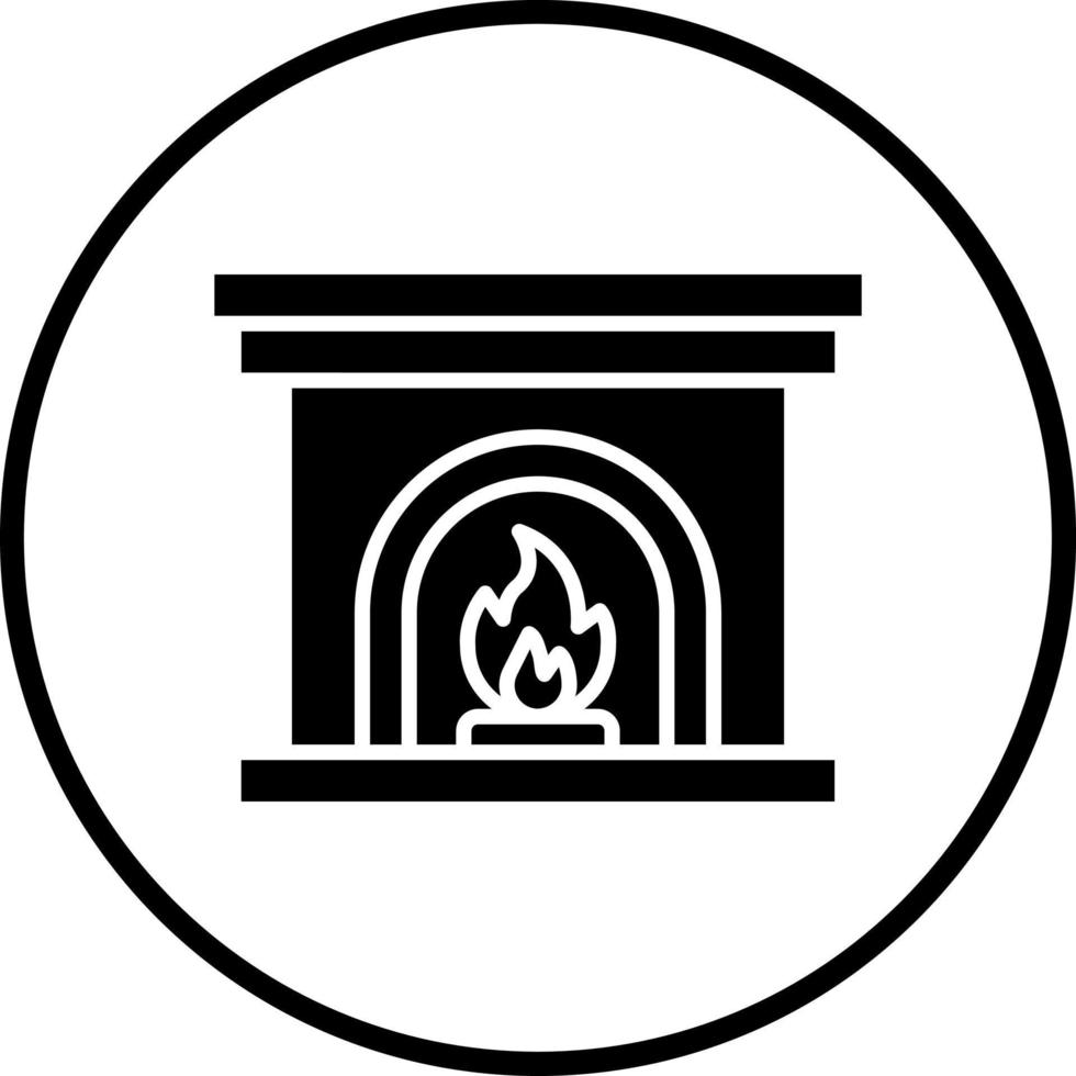 Fireplace Vector Icon Style