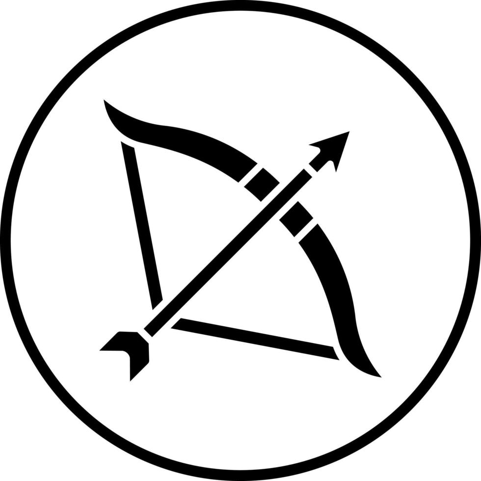 arco vector icono estilo