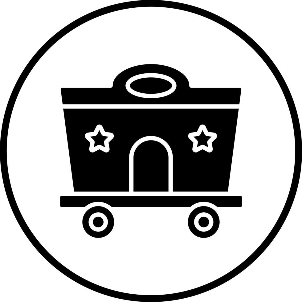 Circus Wagon Vector Icon Style