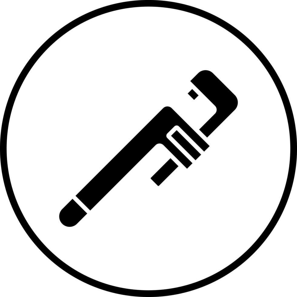 Adjustable Wrench Vector Icon Style