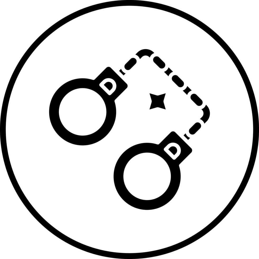 Handcuffs Vector Icon Style