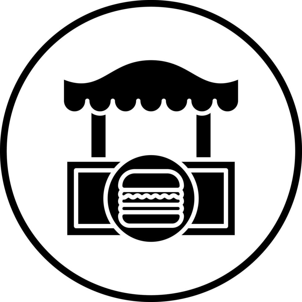 Burger Shop Vector Icon Style