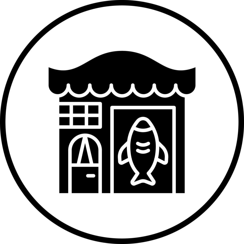 Fish Shop Vector Icon Style