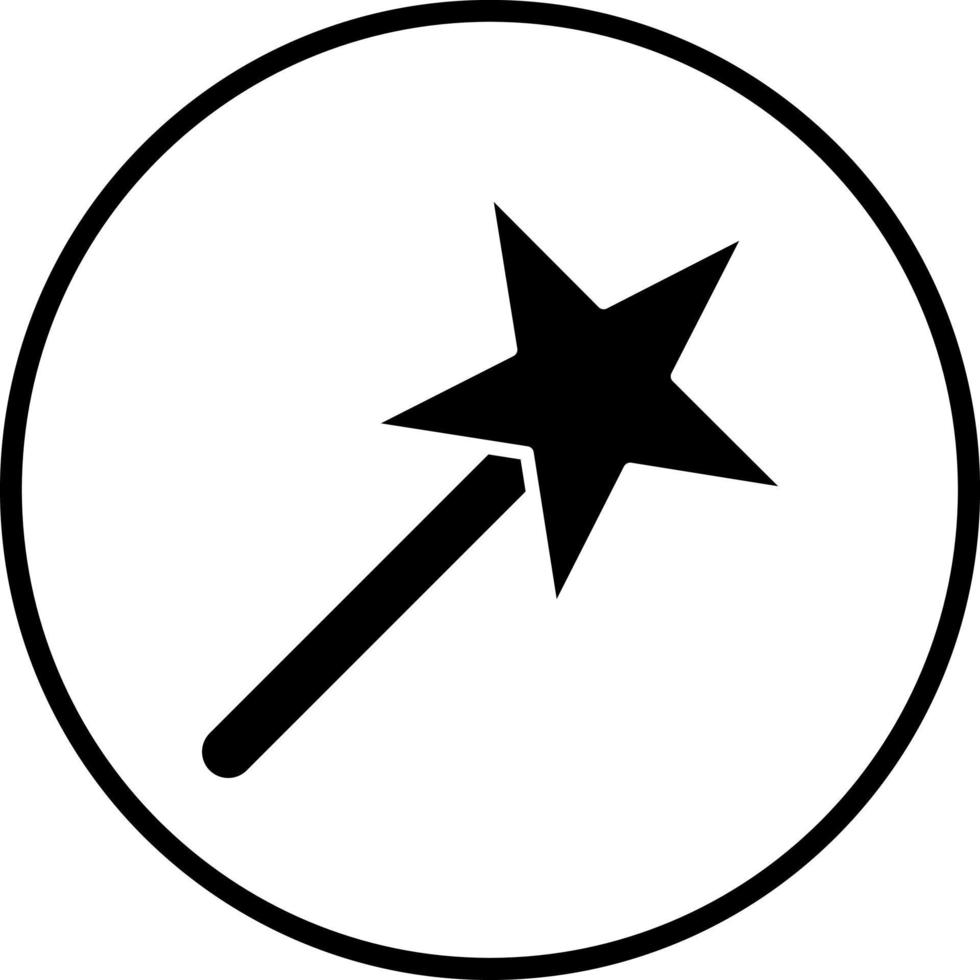 Magic Stick Vector Icon Style