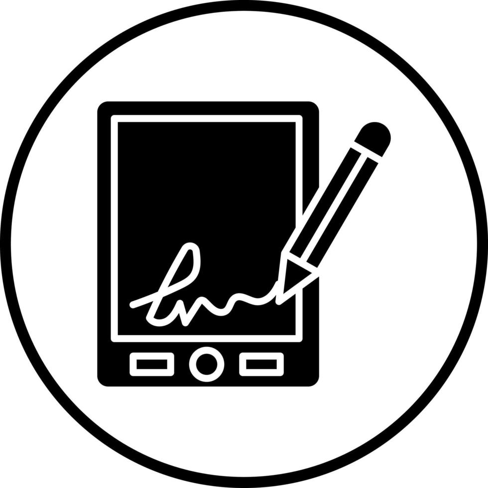 digital firma vector icono estilo