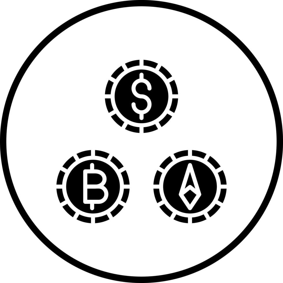 criptomoneda vector icono estilo