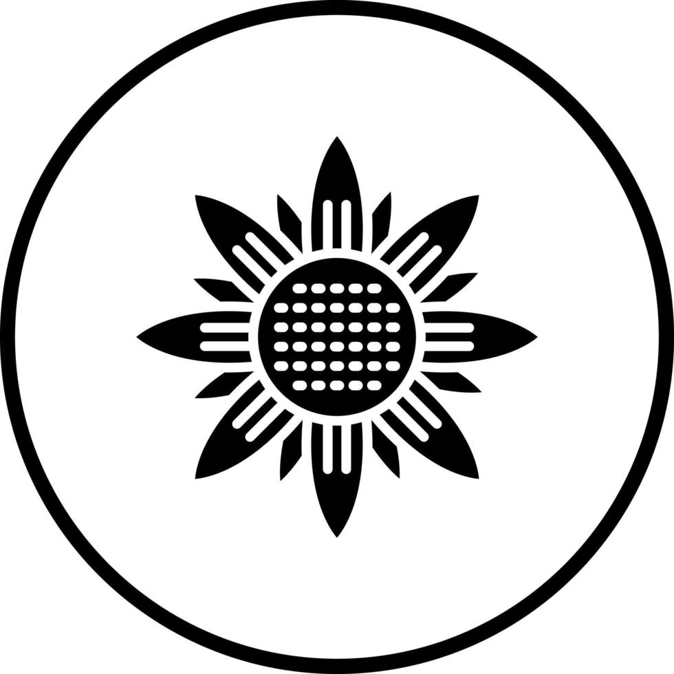 Sunflower Vector Icon Style