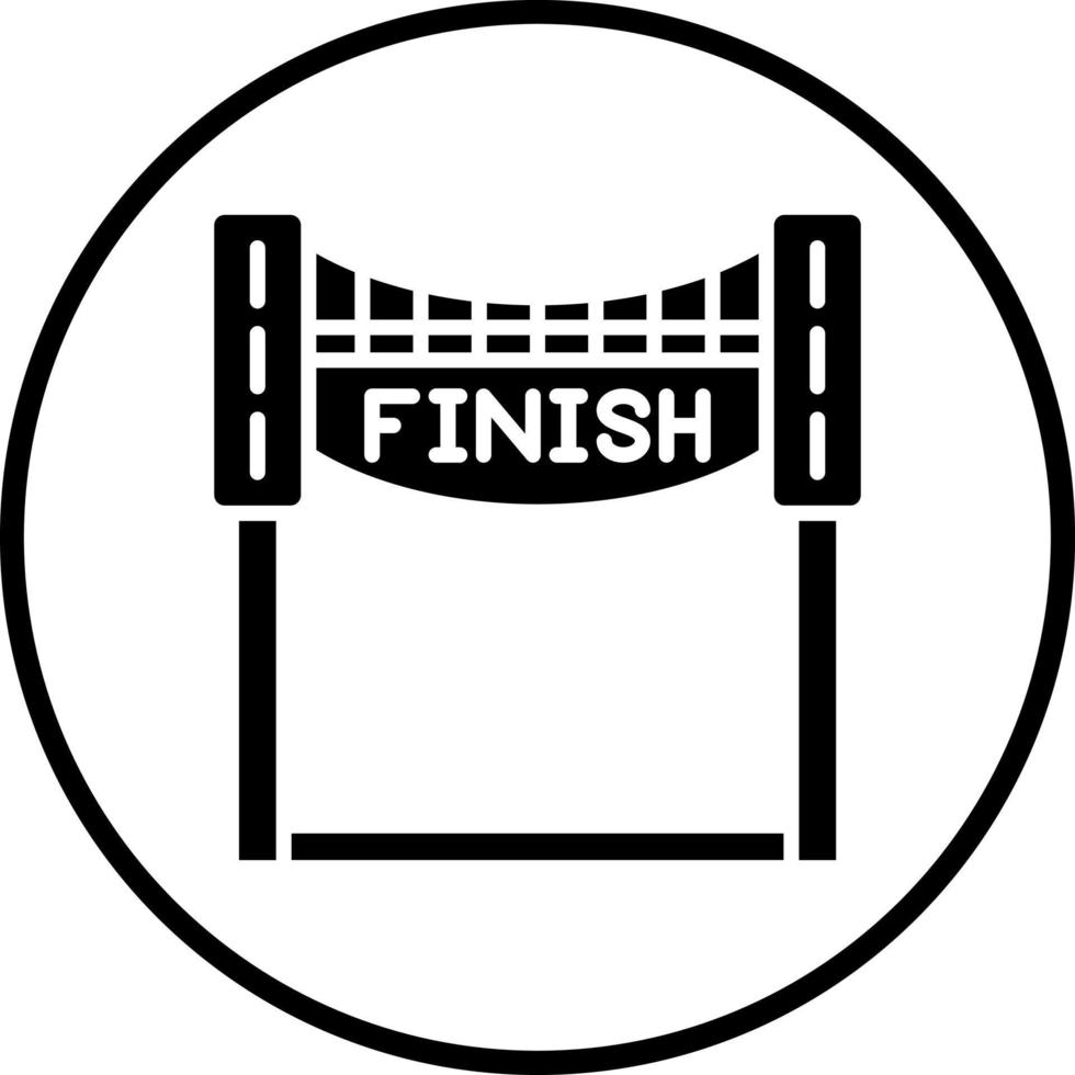 Finish Line Vector Icon Style