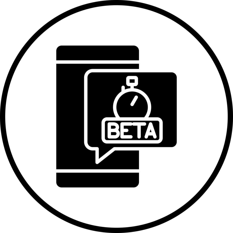 beta pruebas vector icono estilo