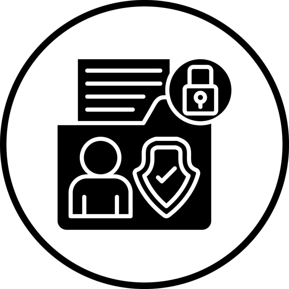 Sensitive Personal Data Vector Icon Style