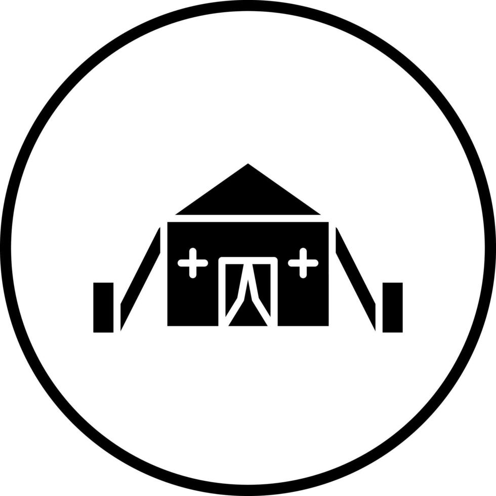 Hospital Tent Vector Icon Style