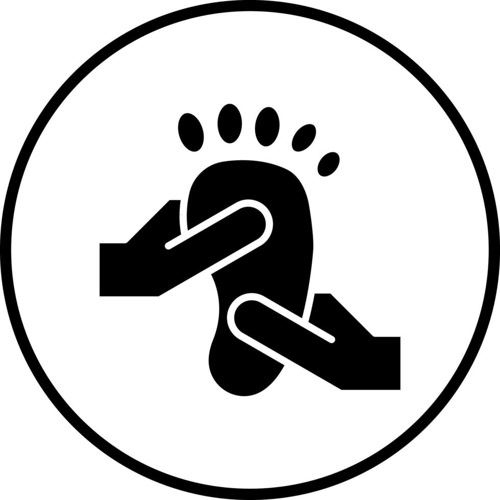 Foot Massage Vector Icon Style