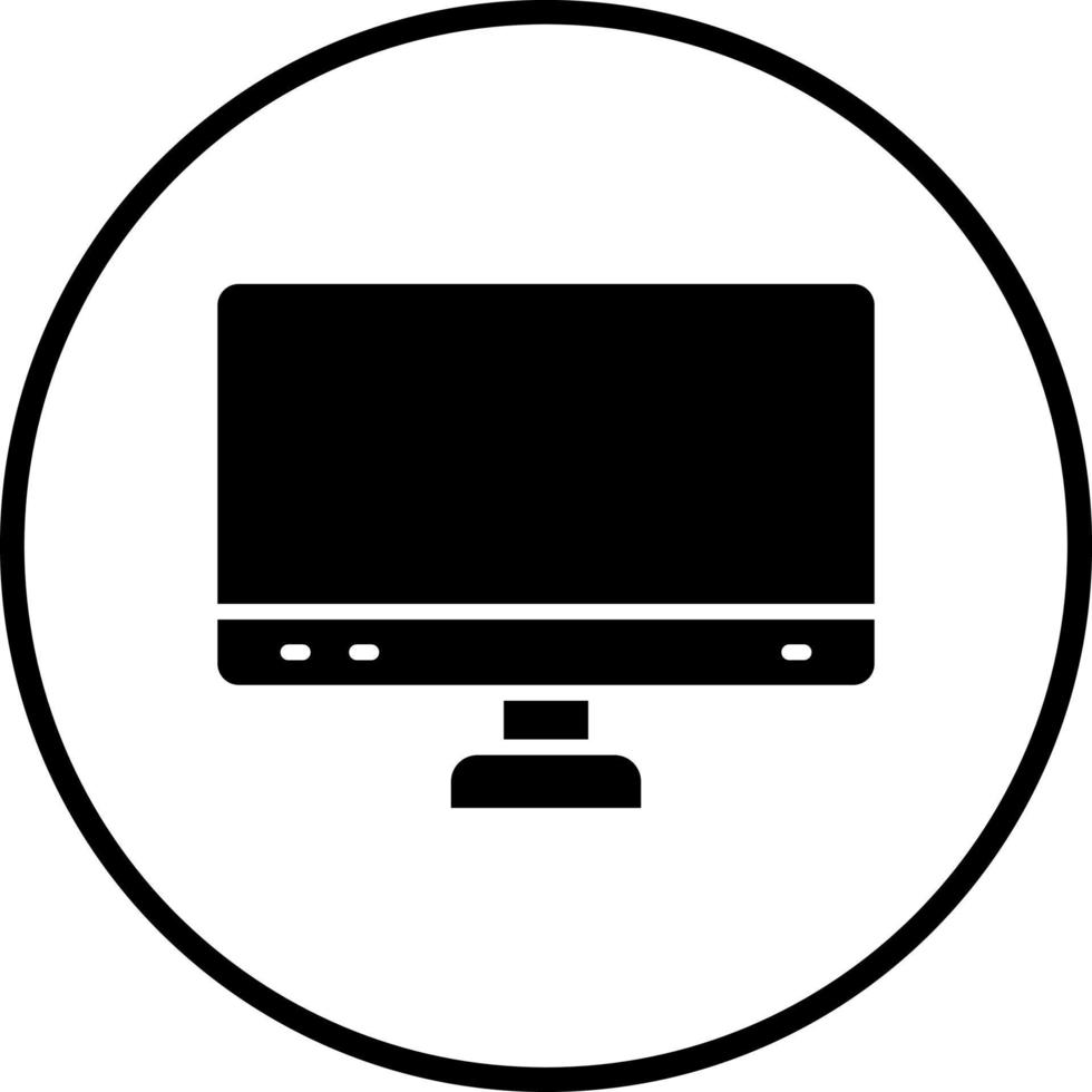 TV Monitor Vector Icon Style