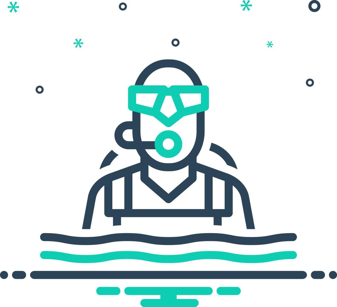 mix icon for scuba vector