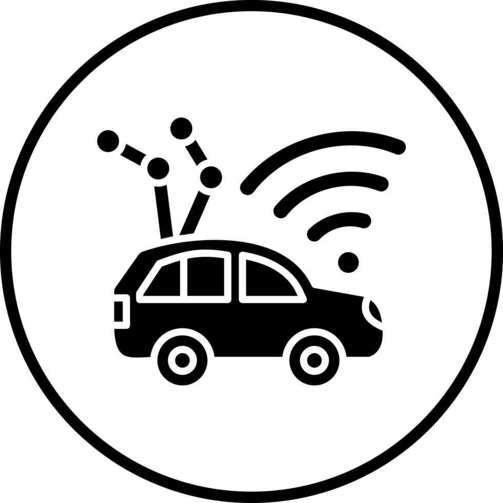Autonomous Vehicle Vector Icon Style