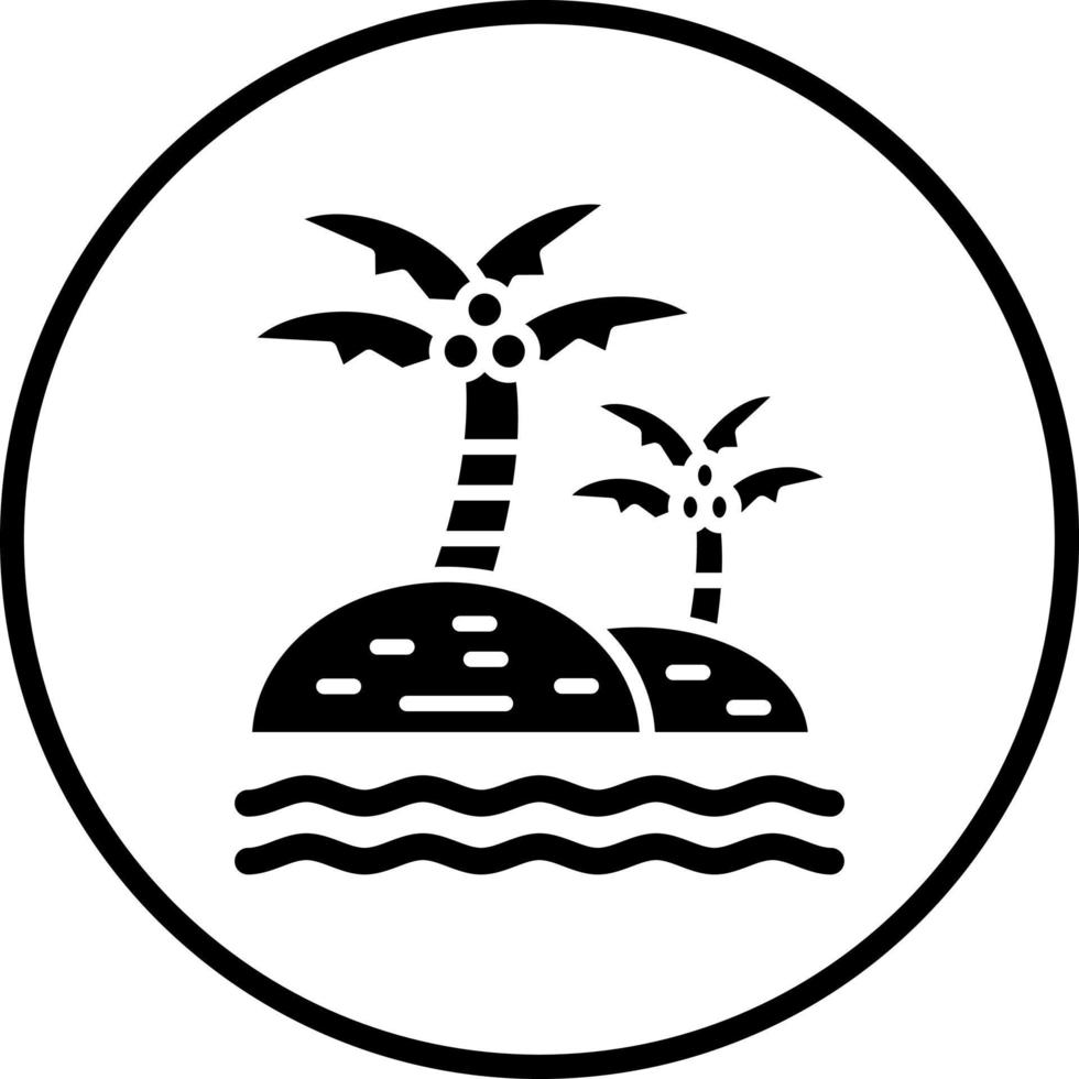 Desert Oasis Vector Icon Style