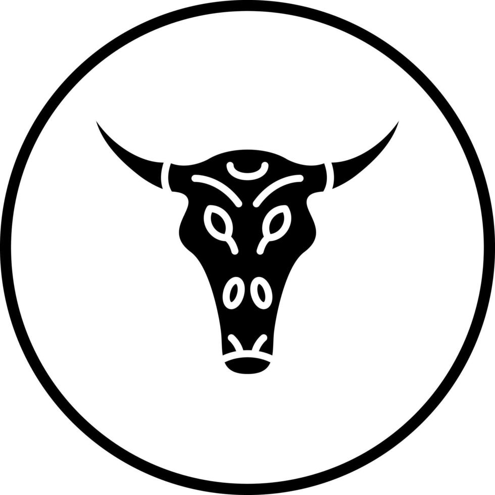 Bull Skull Vector Icon Style