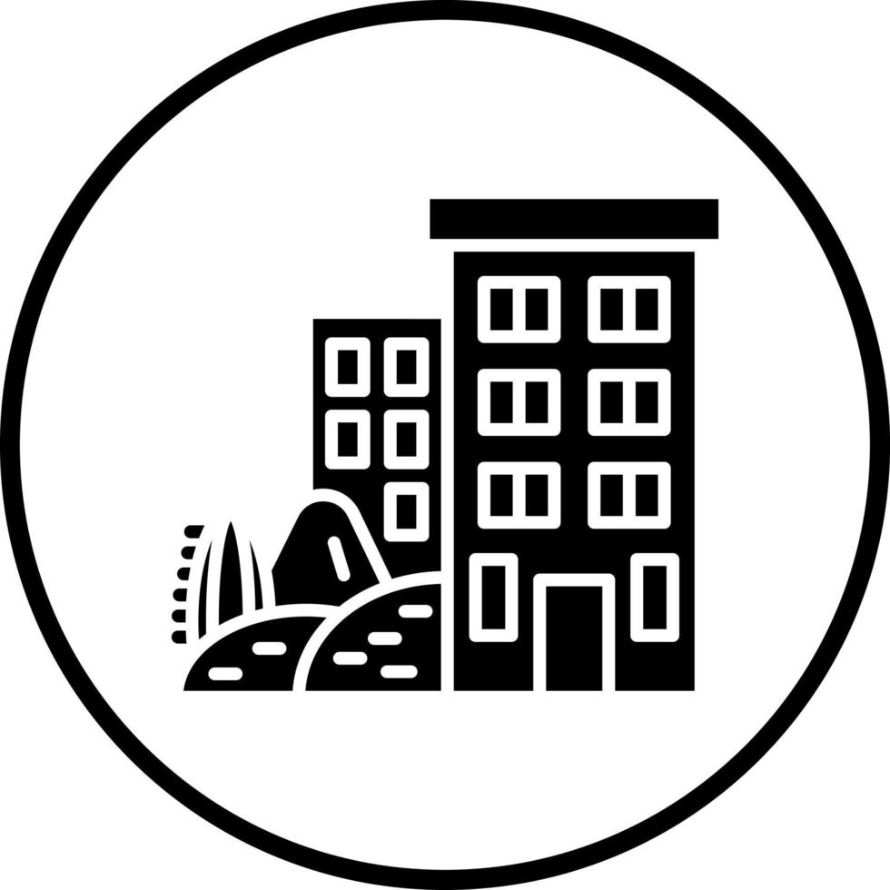 Desert Hotel Vector Icon Style