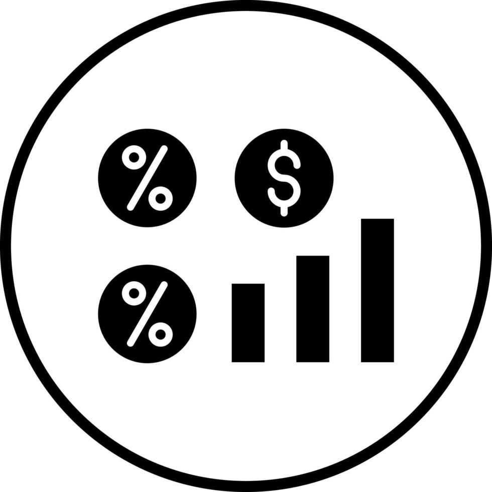 Interest Rates Vector Icon Style