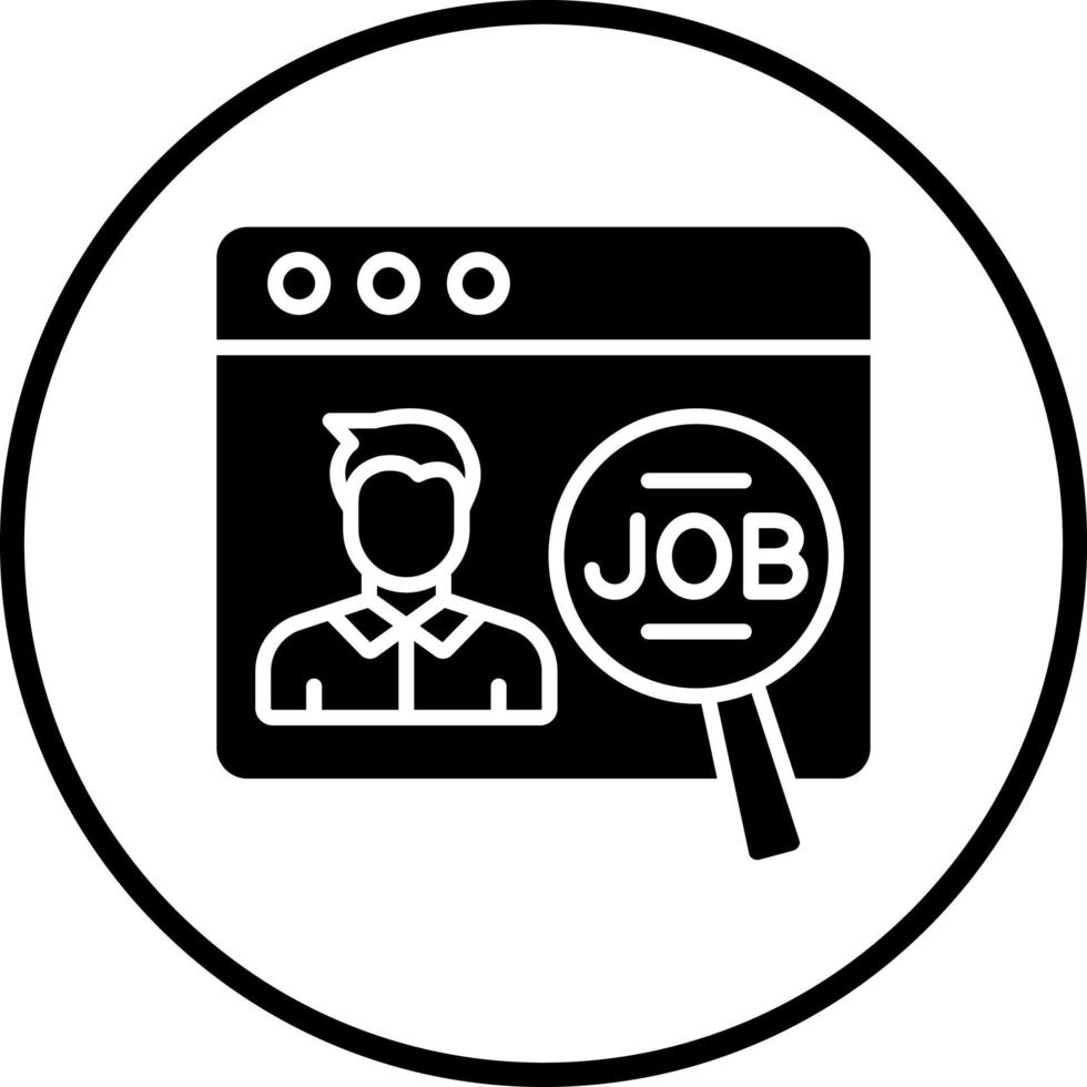 Job Search Website Vector Icon Style
