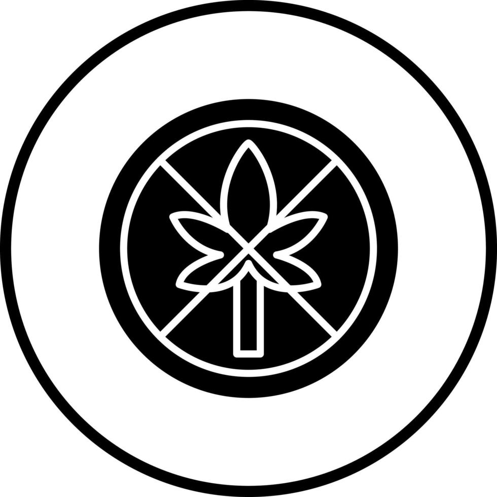 No Thc Vector Icon Style