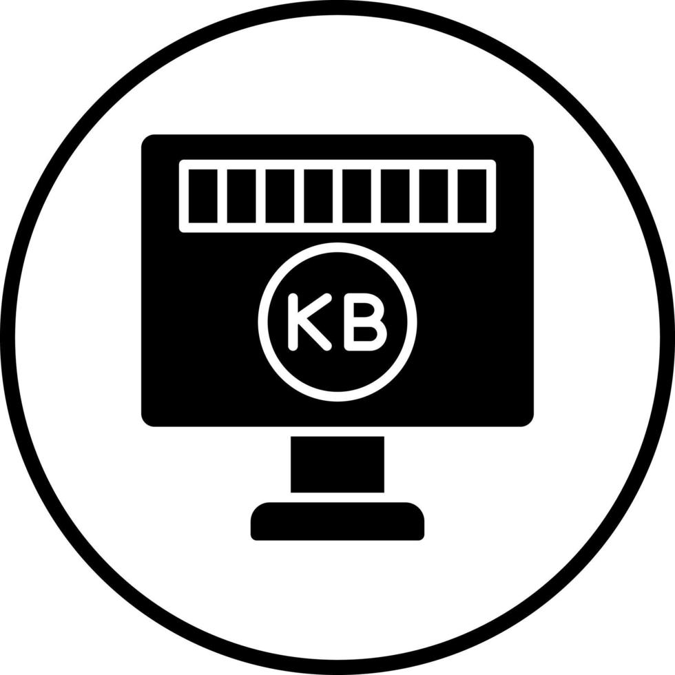 kilobyte vector icono estilo