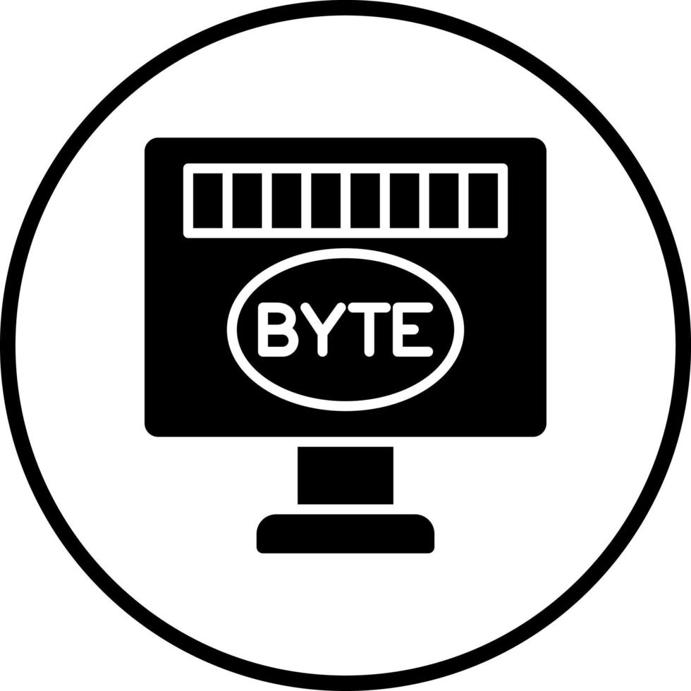 byte vector icono estilo