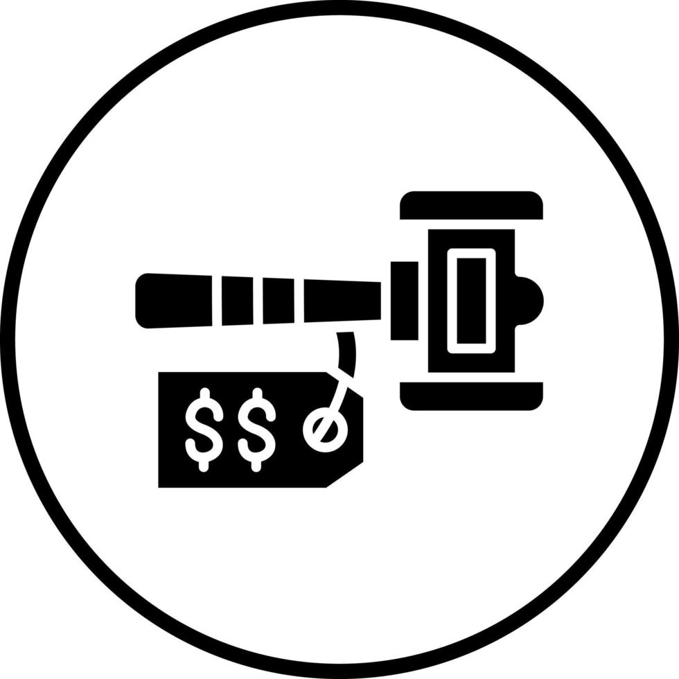 martillo precio vector icono estilo
