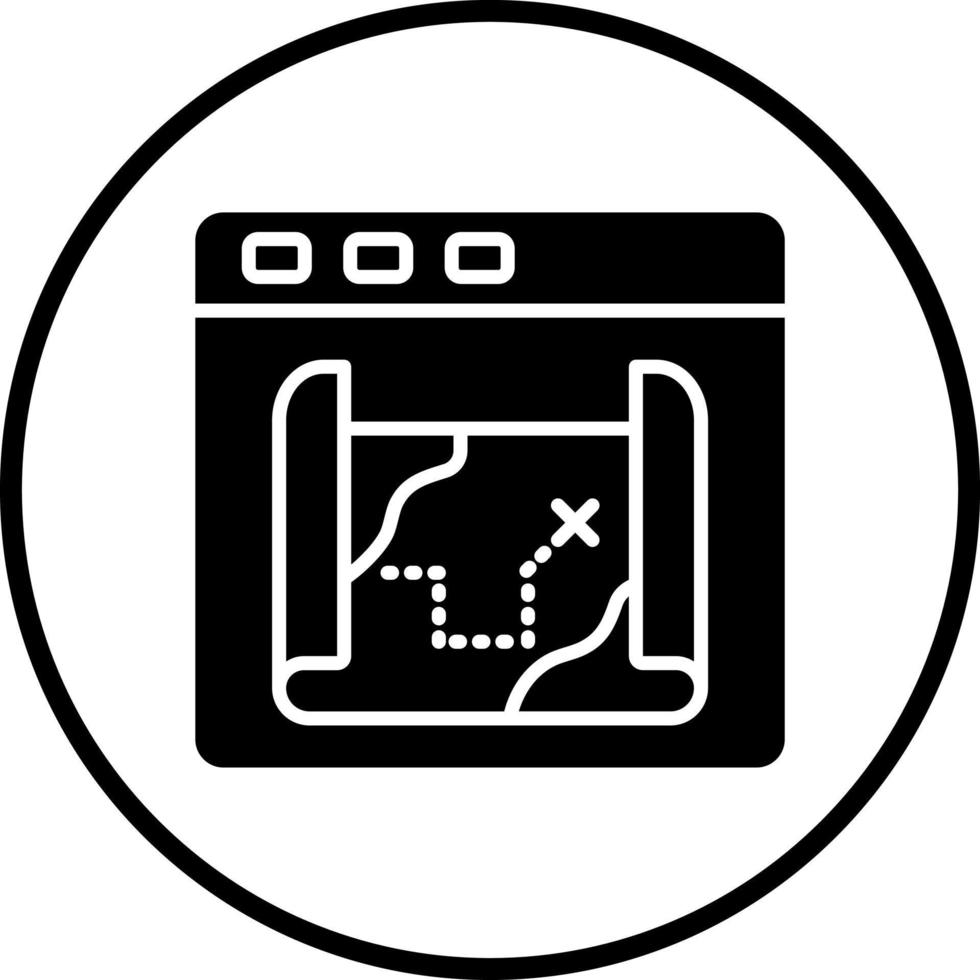 Game Map Vector Icon Style