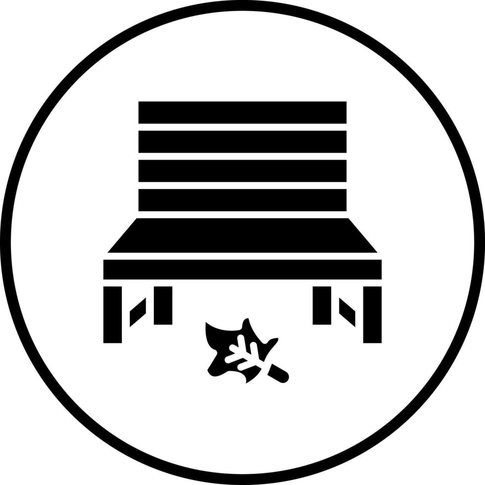 Autumn Bench Vector Icon Style