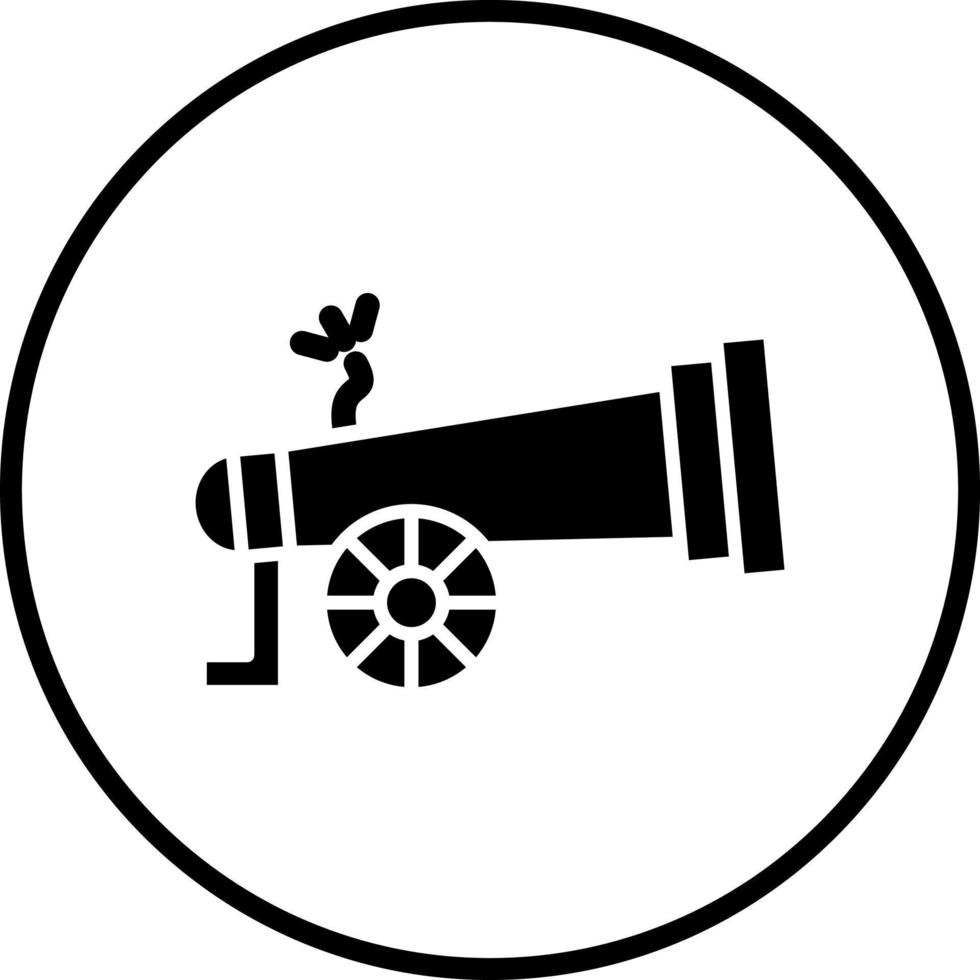 Cannon Vector Icon Style