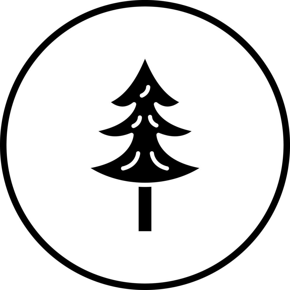 Pine Tree Vector Icon Style