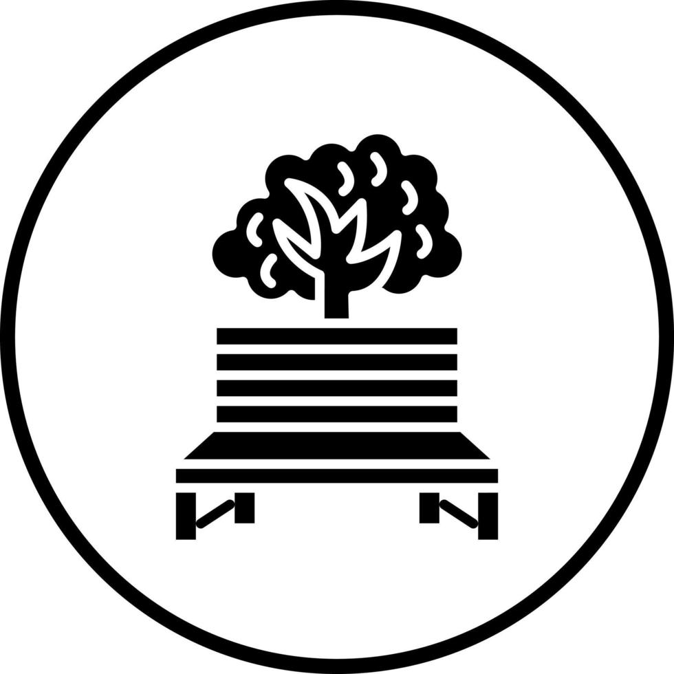 Autumn Bench Vector Icon Style