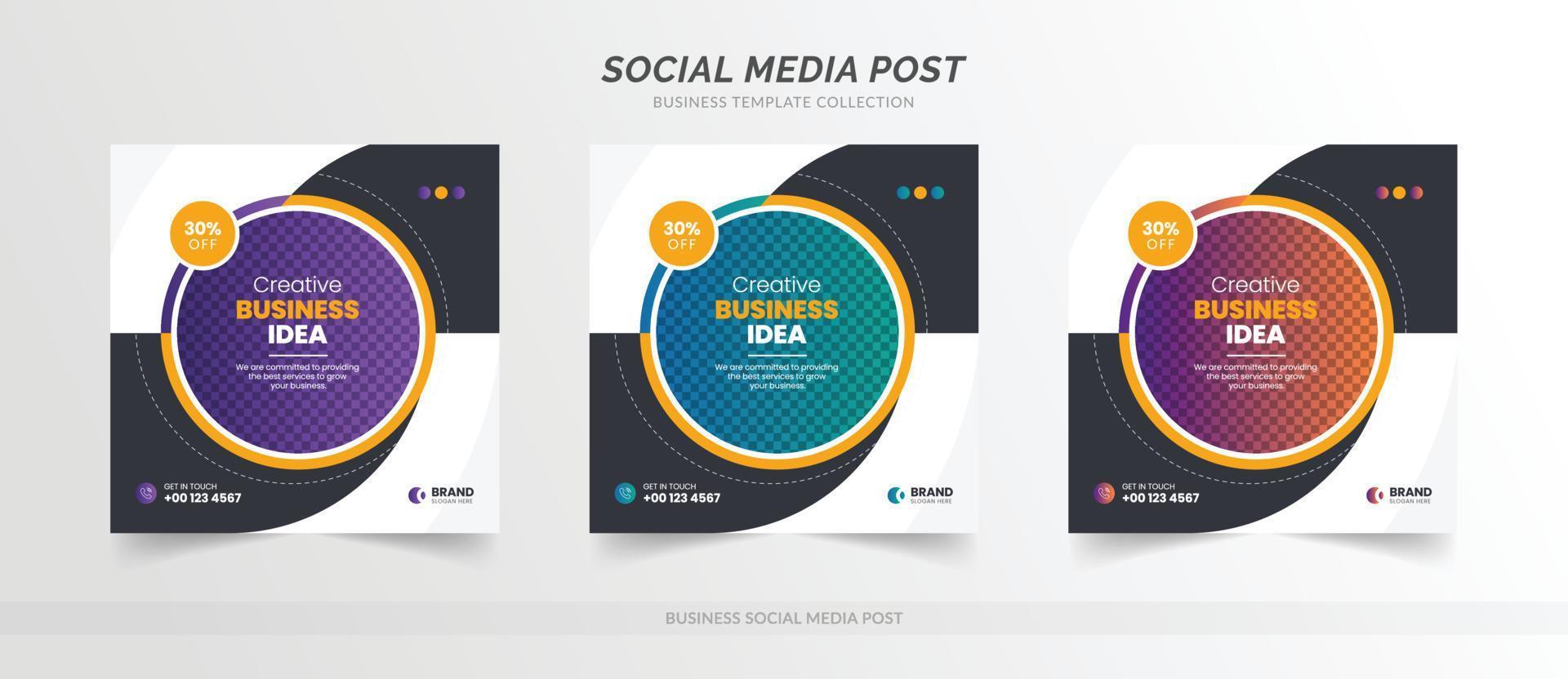 Digital business marketing social media post banner template vector