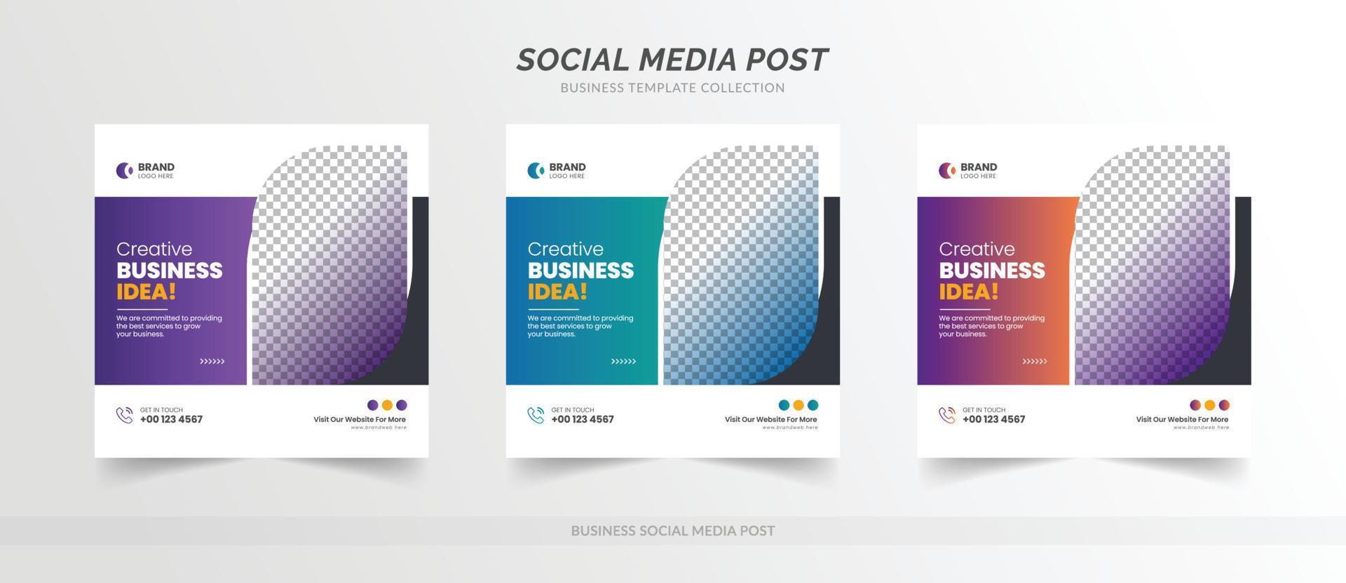 Digital business marketing social media post banner template vector