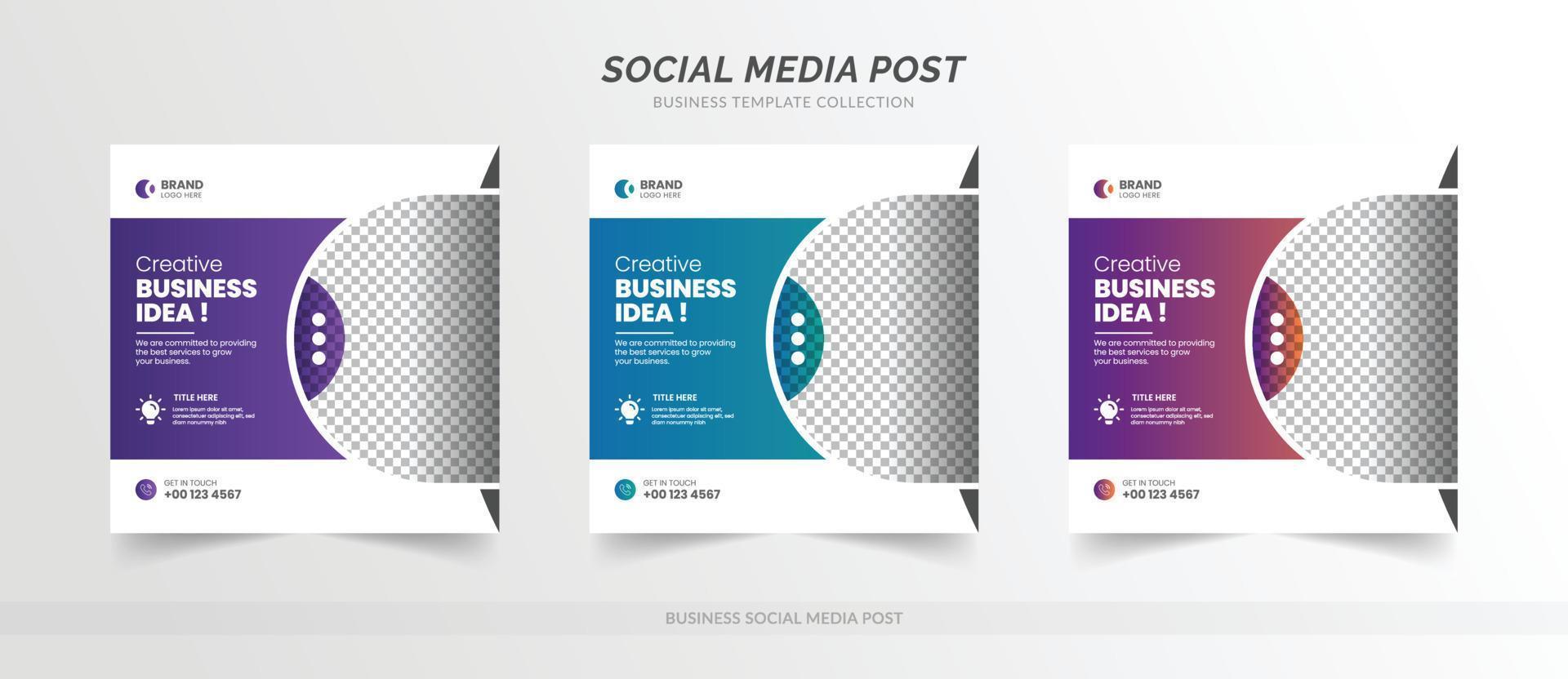 Digital business marketing social media post banner template vector