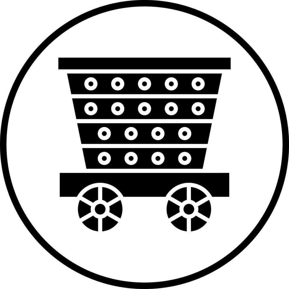 Wood Cart Vector Icon Style