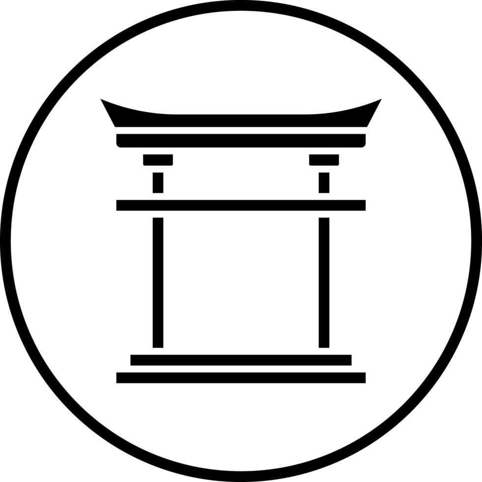 Torii Gate Vector Icon Style