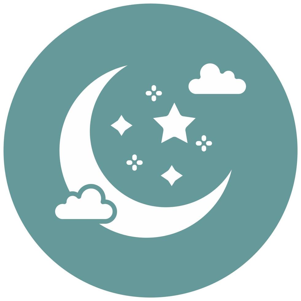 Moon Vector Icon Style