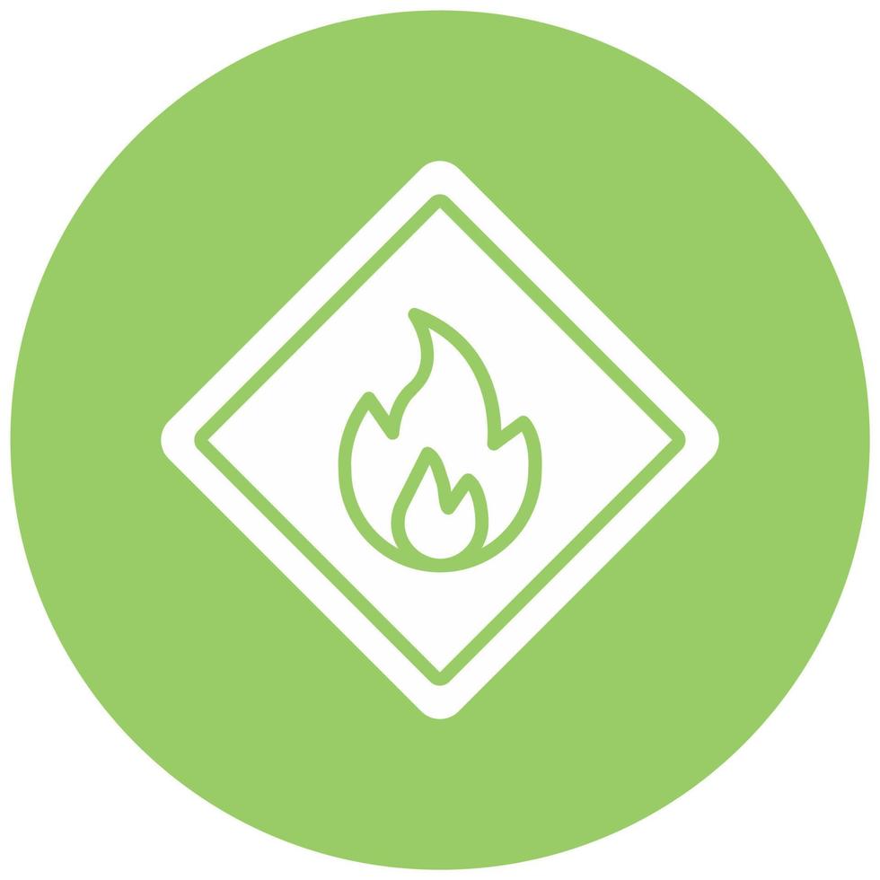 Fire Hazard Vector Icon Style