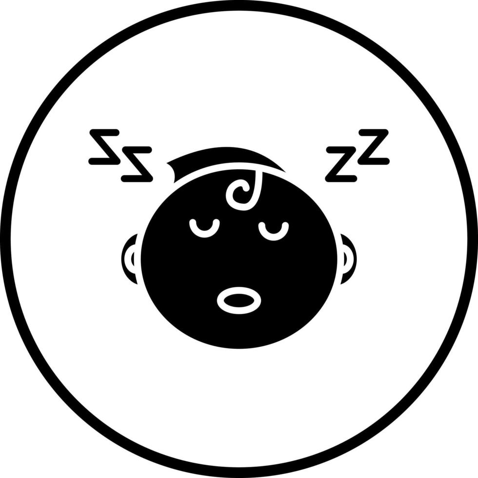 Sleeping Baby Vector Icon Style