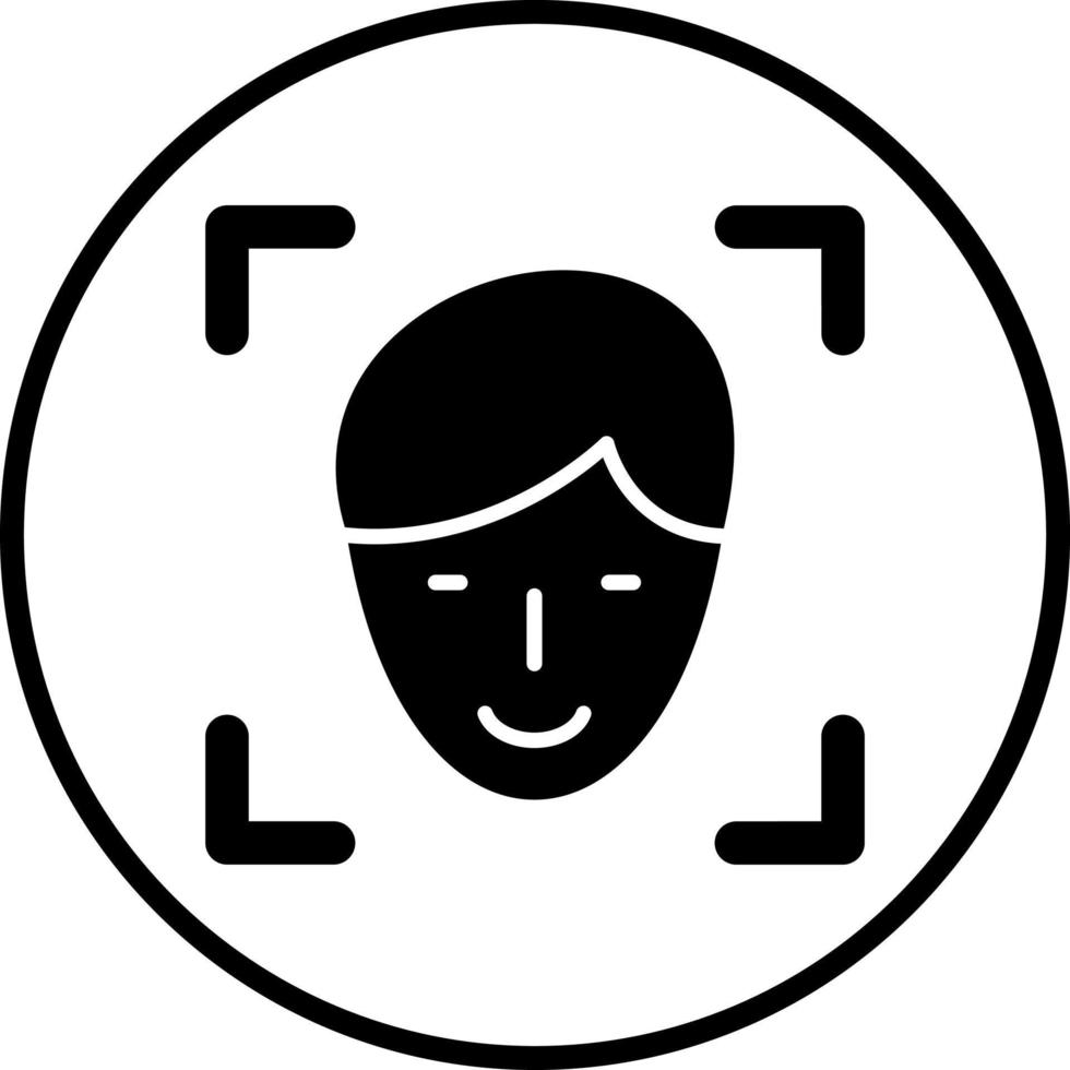 Face Id Vector Icon Style