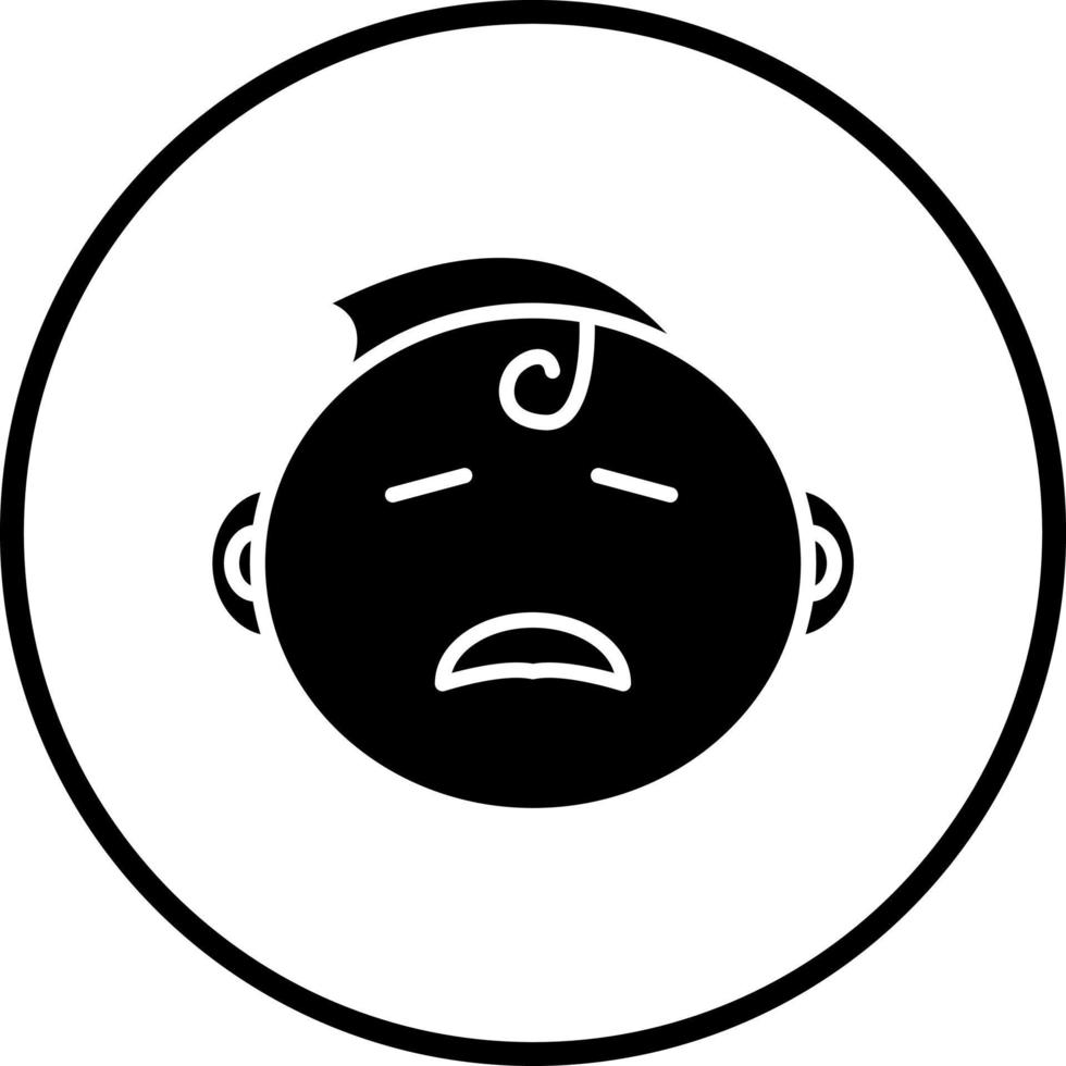 Crying Baby Vector Icon Style