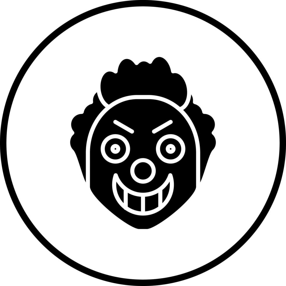 Scary Clown Vector Icon Style