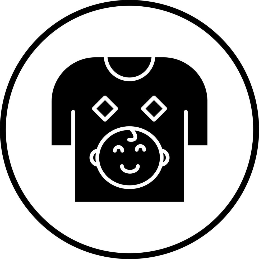 Baby Shirt Vector Icon Style